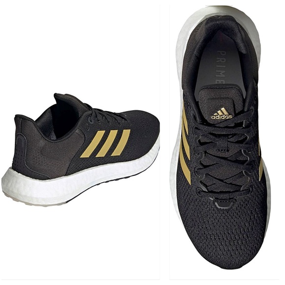 ADIDAS Women’s PUREBOOST 21 PRIMEGREEN RUNNING SHOE Core Black & Gold 7 1/2 M - Picture 3 of 12